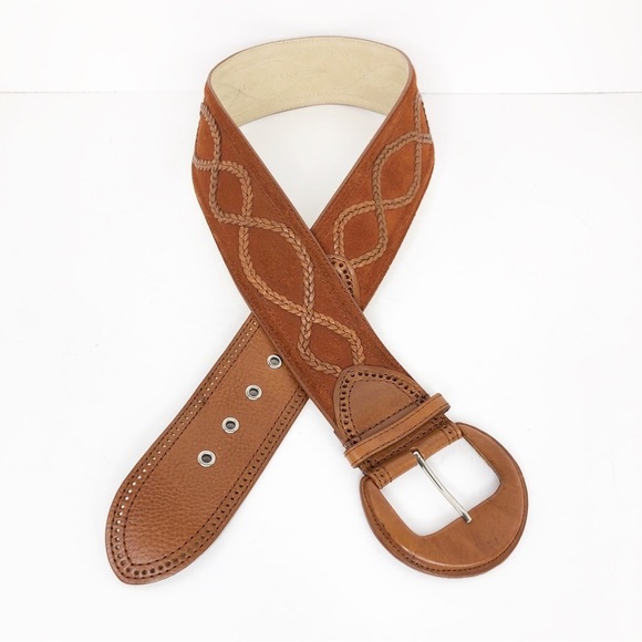 Another line Brown leather/suede belt - Picture 6 of 13
